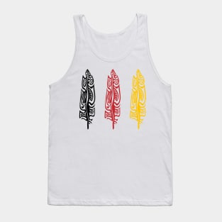 Three Feathers Medicine Wheel Colours Indigenous WAWEZHI CANADA Tank Top